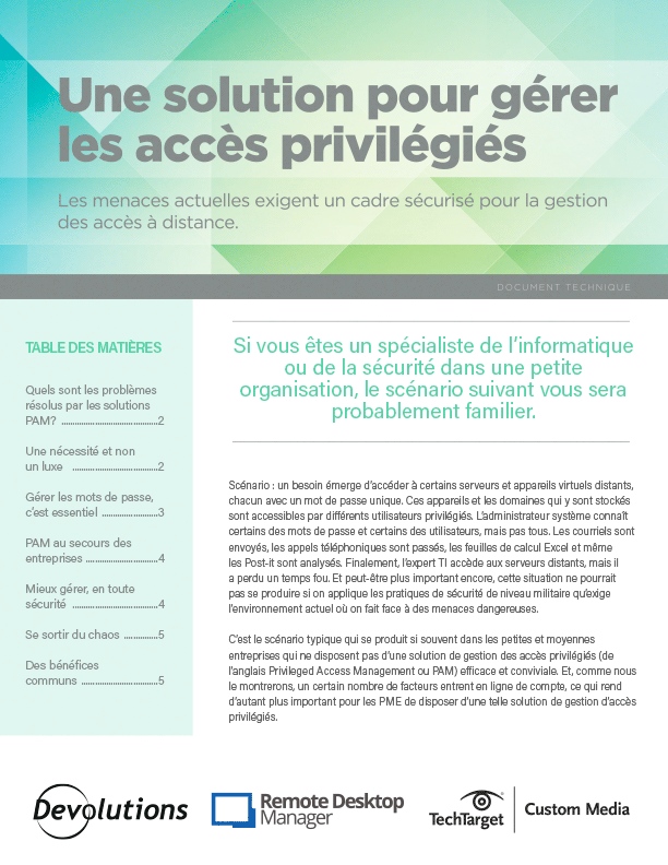 Une solution pour gérer les accès privilégiés